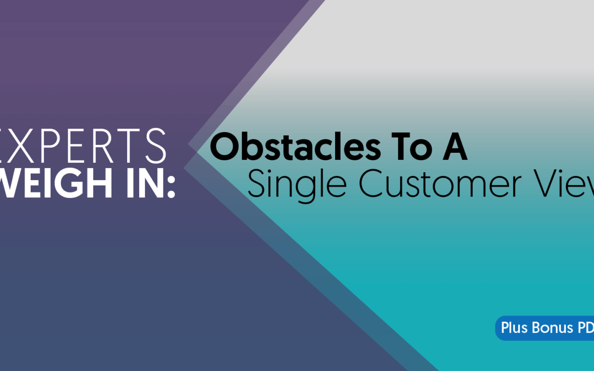 Featured Image for the blog: Experts Weigh In: Obstacles To A Single Customer View [Plus Bonus PDF]