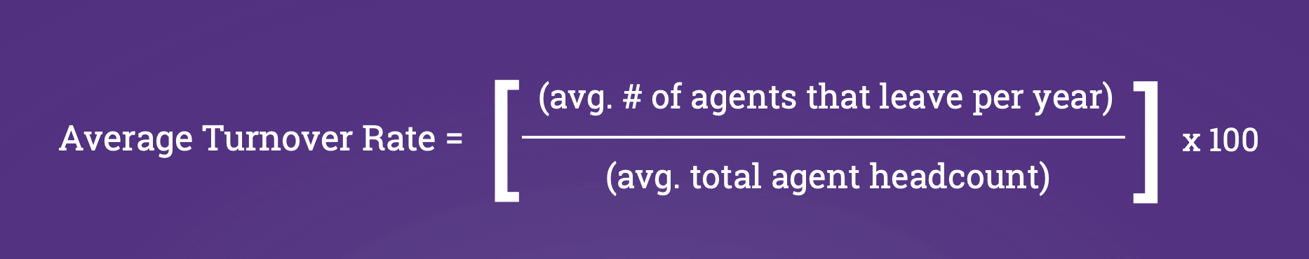 How to calculate average agent turnover rate
