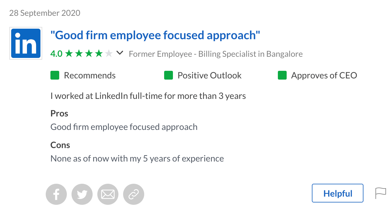 Long tenures and no cons make it clear LinkedIn built an incredible culture