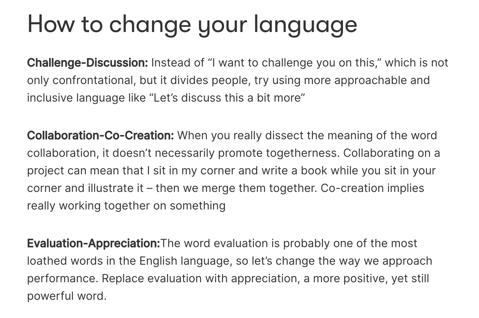How to use positive language to coach your team