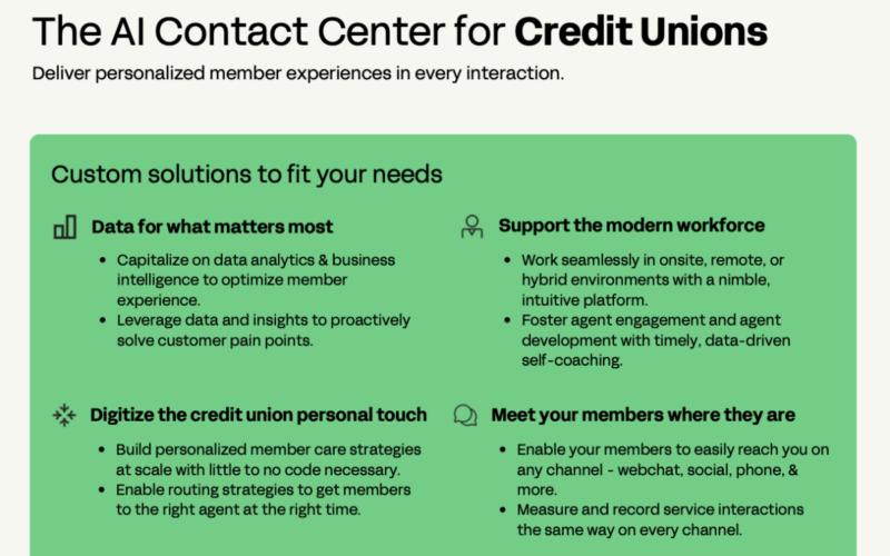 The AI Contact Center for Credit Unions